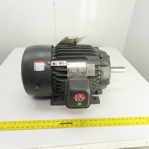 US Motors Nidec H15P2D 15HP Electric Motor 1775RPM 208-230/460V 3PH 254T Frame