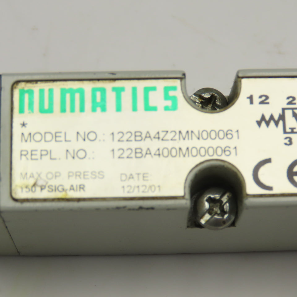 Numatics 122BA4Z2MN00061 5/2 Position Pneumatic Direction Control Valve 24VDC