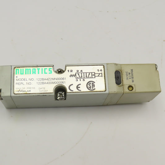 Numatics 122BA4Z2MN00061 5/2 Position Pneumatic Direction Control Valve 24VDC