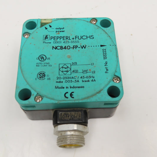 Pepperl + Fuchs NCB40-FP-W 20-230V Proximity Sensor