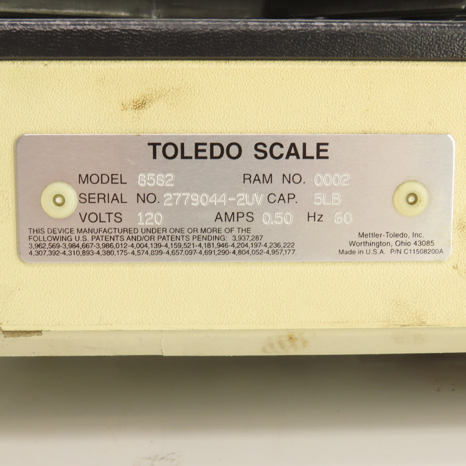 Toledo 8582 8" x 8" 5LB Capacity Counting Scale 120VAC
