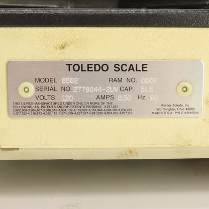 Toledo 8582 8" x 8" 5LB Capacity Counting Scale 120VAC