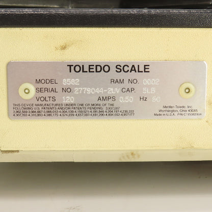 Toledo 8582 8" x 8" 5LB Capacity Counting Scale 120VAC