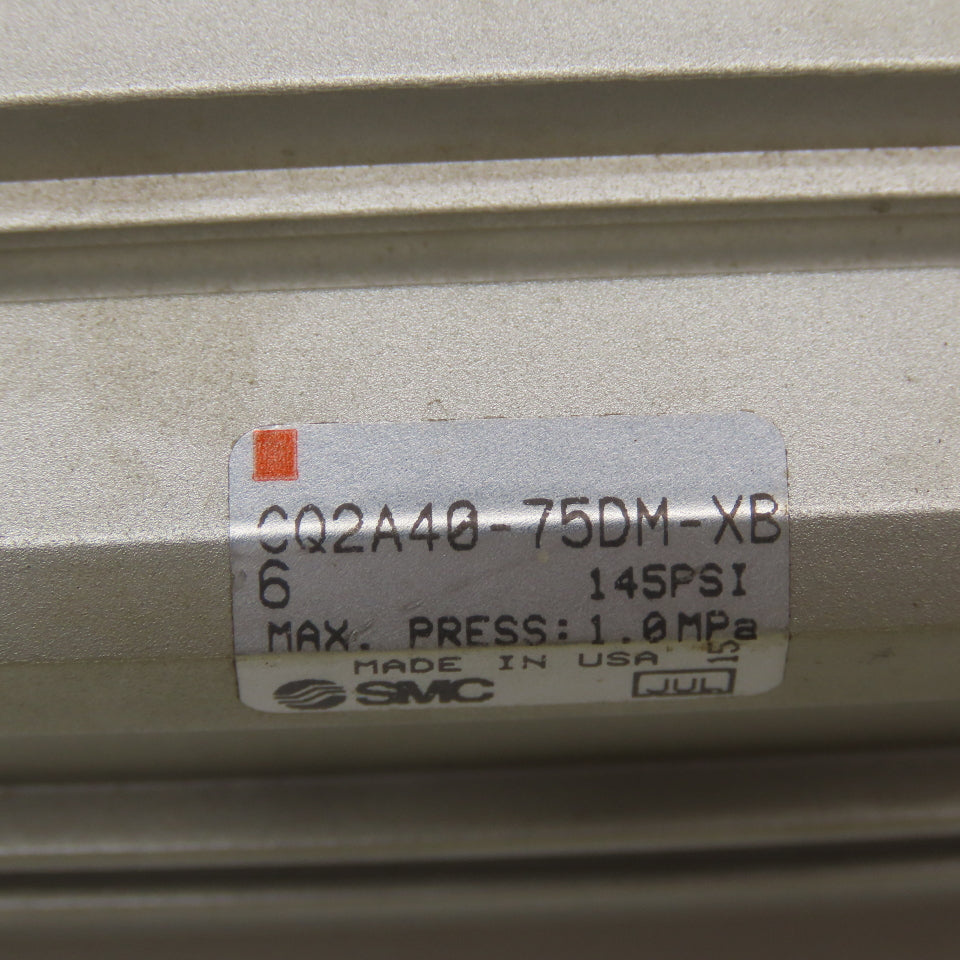 SMC CQ2A40-75DM-XB 40mm Bore 75mm Stroke Double Acting Square Body Cylinder