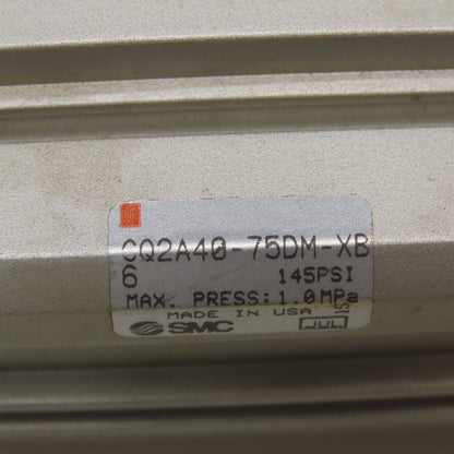 SMC CQ2A40-75DM-XB 40mm Bore 75mm Stroke Double Acting Square Body Cylinder