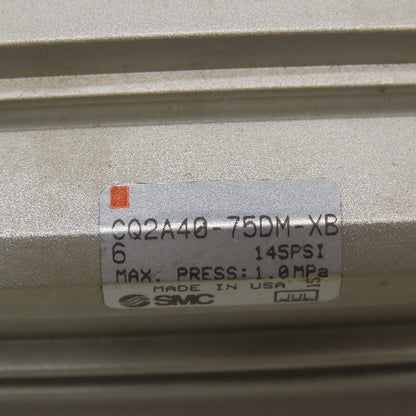 SMC CQ2A40-75DM-XB 40mm Bore 75mm Stroke Double Acting Square Body Cylinder