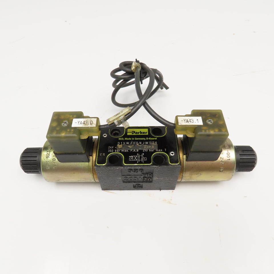 Parker D1VW20DNJWL76 4/2 Position Hydraulic Directional Valve 24VDC