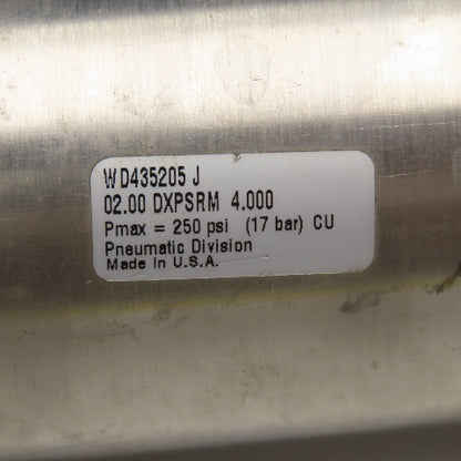 Parker 02.00 DXPSRM 4.000 2" Bore 4" Stroke Double Acting Air Cylinder