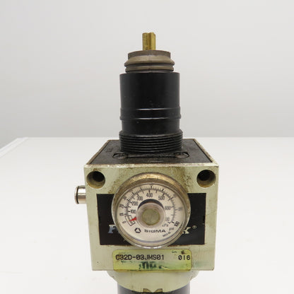 Numatics C32D-03JMS01 1/2" NPT Compressed Air Filter Regulator Auto Drain