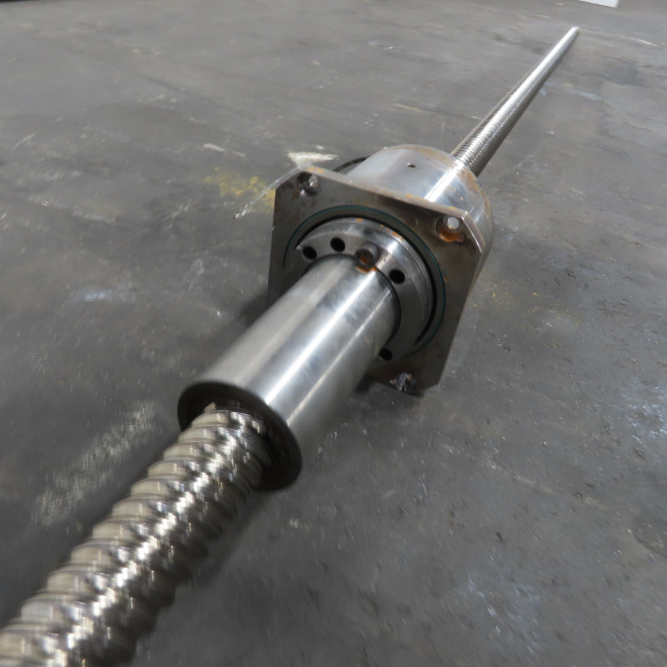 38mm OD 4 Start 38mm Lead Ball Screw And Nut 10mm Pitch 119" OAL