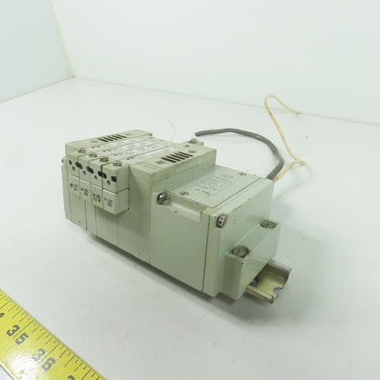 Numatics R2FBW4Z3ML00061 Pneumatic Solenoid Valve Manifold Block 100PSI 24VDC