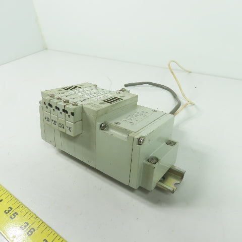 Numatics R2FBW4Z3ML00061 Pneumatic Solenoid Valve Manifold Block 100PSI 24VDC