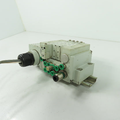 Numatics R2FBW4Z3ML00061 Pneumatic Solenoid Valve Manifold Block 100PSI 24VDC