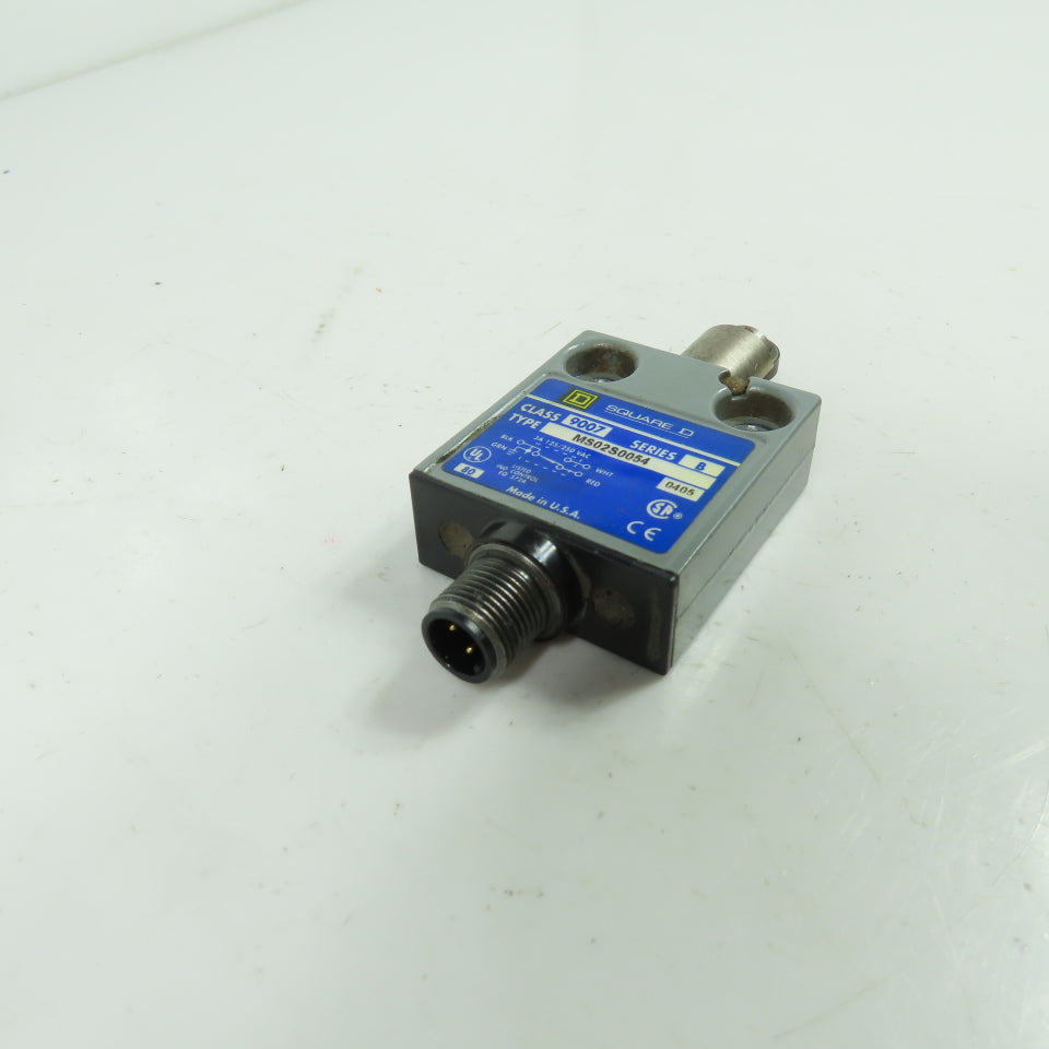 Square D MS02S0054 Ser B Limit Switch Roller Plunger Class 9007 250VAC