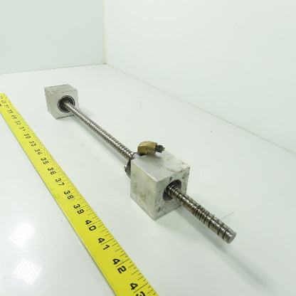 11.5mm OD Single Start Ball Screw 13-1/2" Screw 5mm Lead 16-3/4" OAL