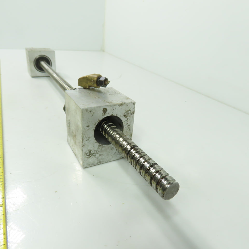 11.5mm OD Single Start Ball Screw 13-1/2" Screw 5mm Lead 16-3/4" OAL