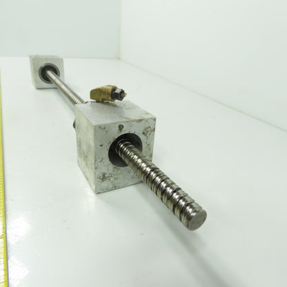 11.5mm OD Single Start Ball Screw 13-1/2" Screw 5mm Lead 16-3/4" OAL