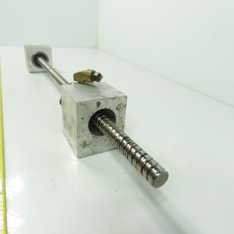11.5mm OD Single Start Ball Screw 13-1/2" Screw 5mm Lead 16-3/4" OAL