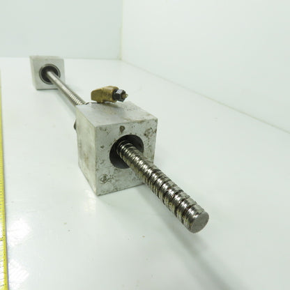 11.5mm OD Single Start Ball Screw 13-1/2" Screw 5mm Lead 16-3/4" OAL