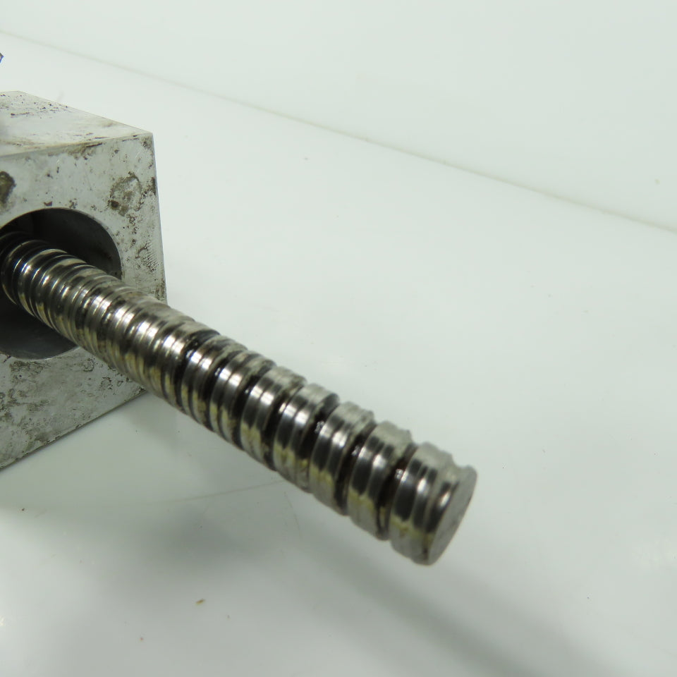 11.5mm OD Single Start Ball Screw 13-1/2" Screw 5mm Lead 16-3/4" OAL