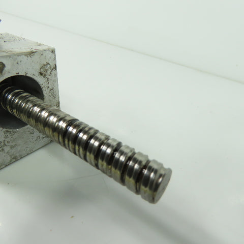 11.5mm OD Single Start Ball Screw 13-1/2" Screw 5mm Lead 16-3/4" OAL