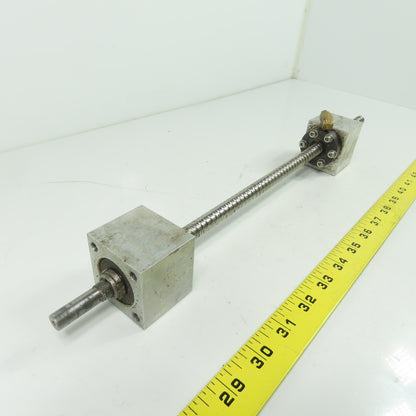11.5mm OD Single Start Ball Screw 13-1/2" Screw 5mm Lead 16-3/4" OAL