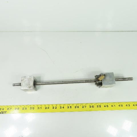 11.5mm OD Single Start Ball Screw 13-1/2" Screw 5mm Lead 16-3/4" OAL