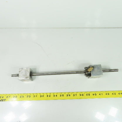 11.5mm OD Single Start Ball Screw 13-1/2" Screw 5mm Lead 16-3/4" OAL