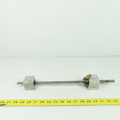 11.5mm OD Single Start Ball Screw 13-1/2" Screw 5mm Lead 16-3/4" OAL