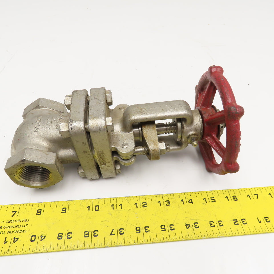 Ladish 8273-2114-10A 1" NPT Stainless Steel Gate Valve Class 150 275PSI