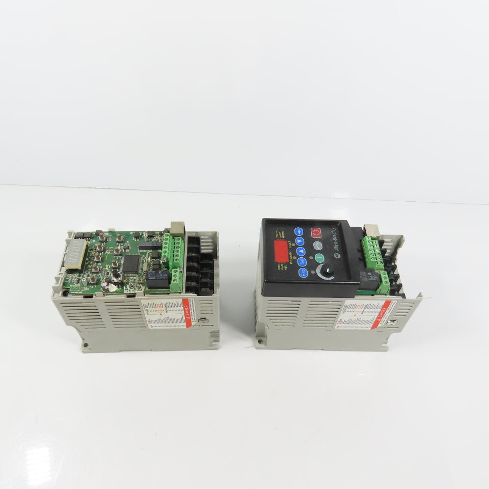 Allen Bradley 22A-D4P0N104 Ser A 1.5kW/2HP AC Drive (Parts/Repair) Lot Of 2