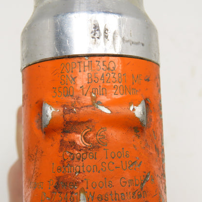 Cleco 20PTHL35Q Pneumatic Pistol Grip Screwdriver 1/4" Hex Drive 3500RPM 20Nm