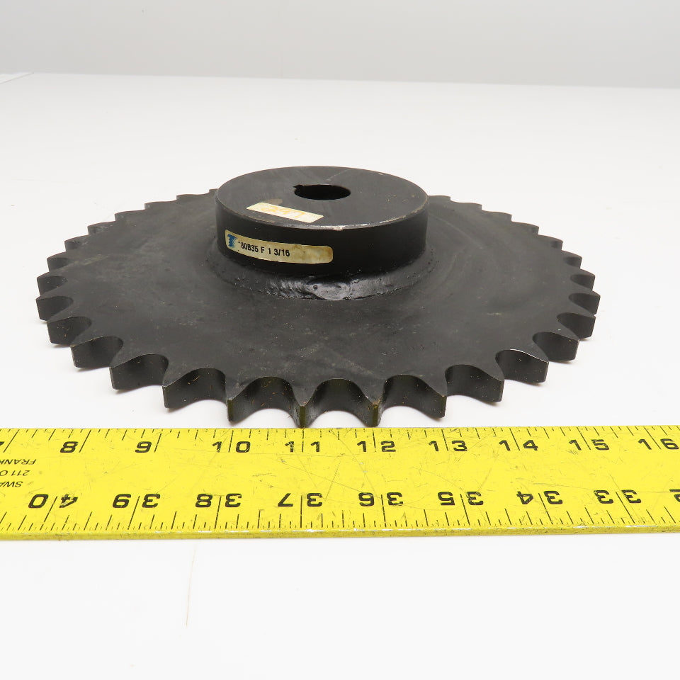 Tsubaki 80B35 F 1 3/16 #80 Roller Chain Drive Sprocket 1-3/16" Bore 35T