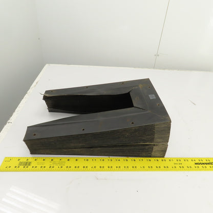 Hennig 8' U Shape Way Cover Accordion Bellows 15-1/4" H x 7" W Inside