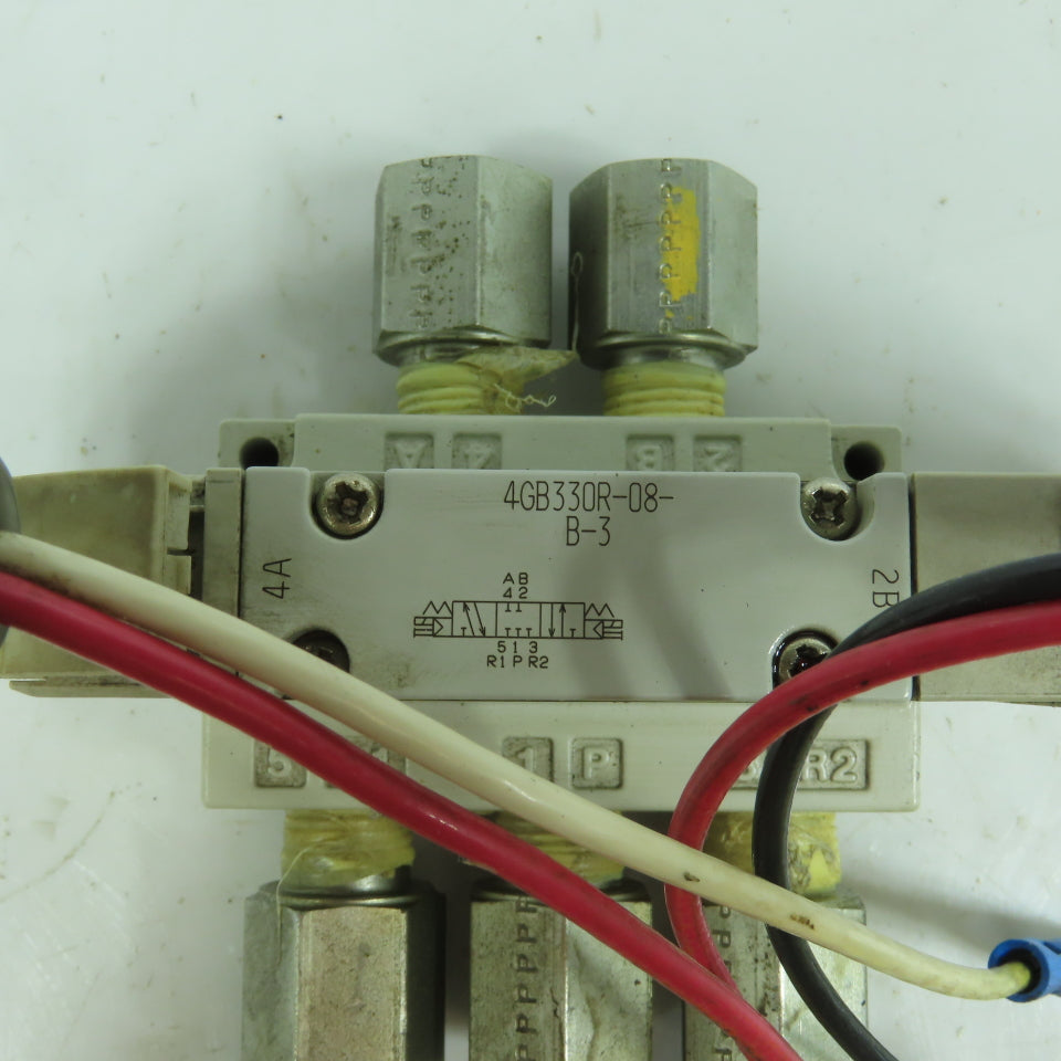 CKD 4GB330R-08-B-3 Pneumatic Directional Control Valve 0.2-0.7MPa 24VDC