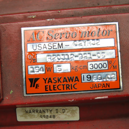 Yaskawa USAEM-02YR32 154W 3000rpm AC Servo Motor