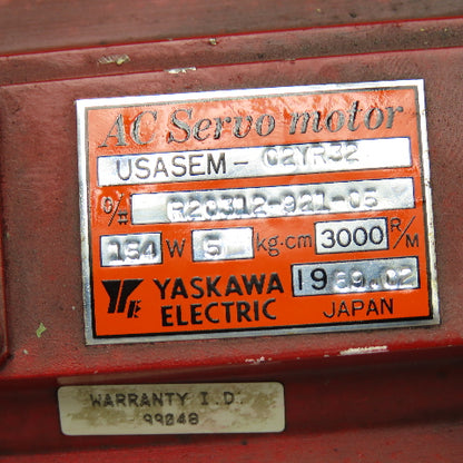 Yaskawa USAEM-02YR32 154W 3000rpm AC Servo Motor