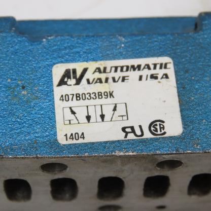 Automatic Valve 407B033B9K Manual 5/2 Position Spring Return Spool Air Valve