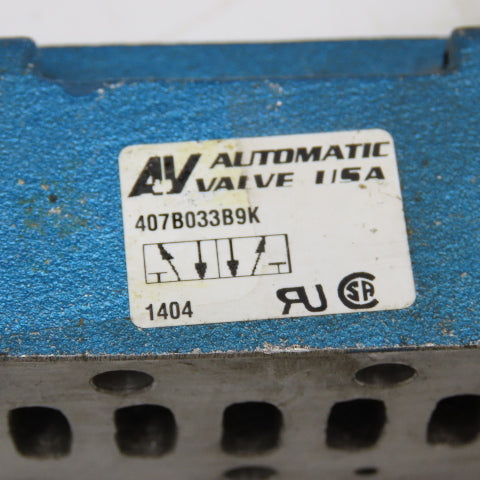Automatic Valve 407B033B9K Manual 5/2 Position Spring Return Spool Air Valve