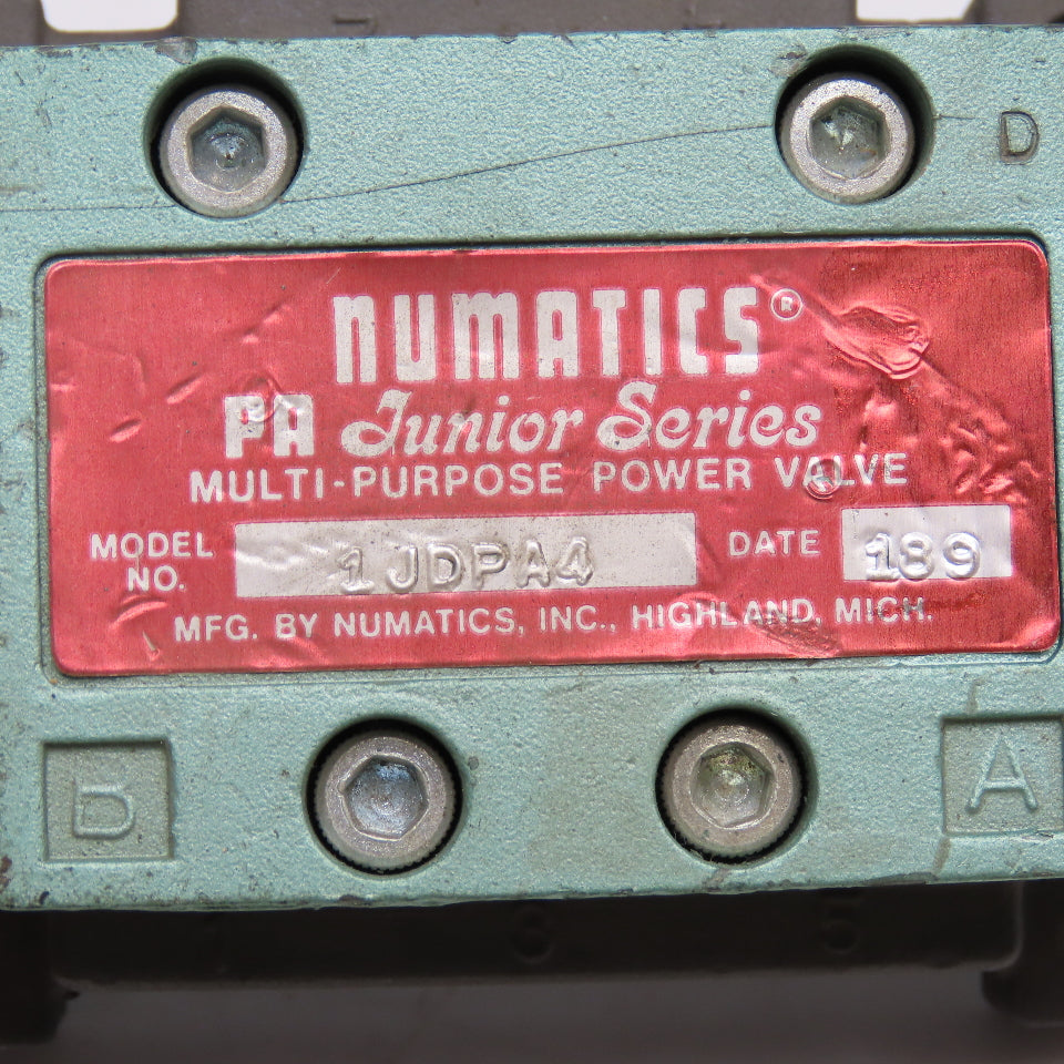 Numatics 1JDPA4 Junior Series Air Piloted Pneumatic Power Valve 1/8" NPT