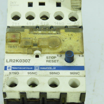 Telemecanique LP1K06-10BD 20A Contactor 24VDc Coil W/ Overload LR2K0307