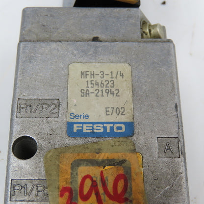 Festo MFH-3-1/4 3/2 Position Pneumatic Solenoid Valve 24V Coil G1/4