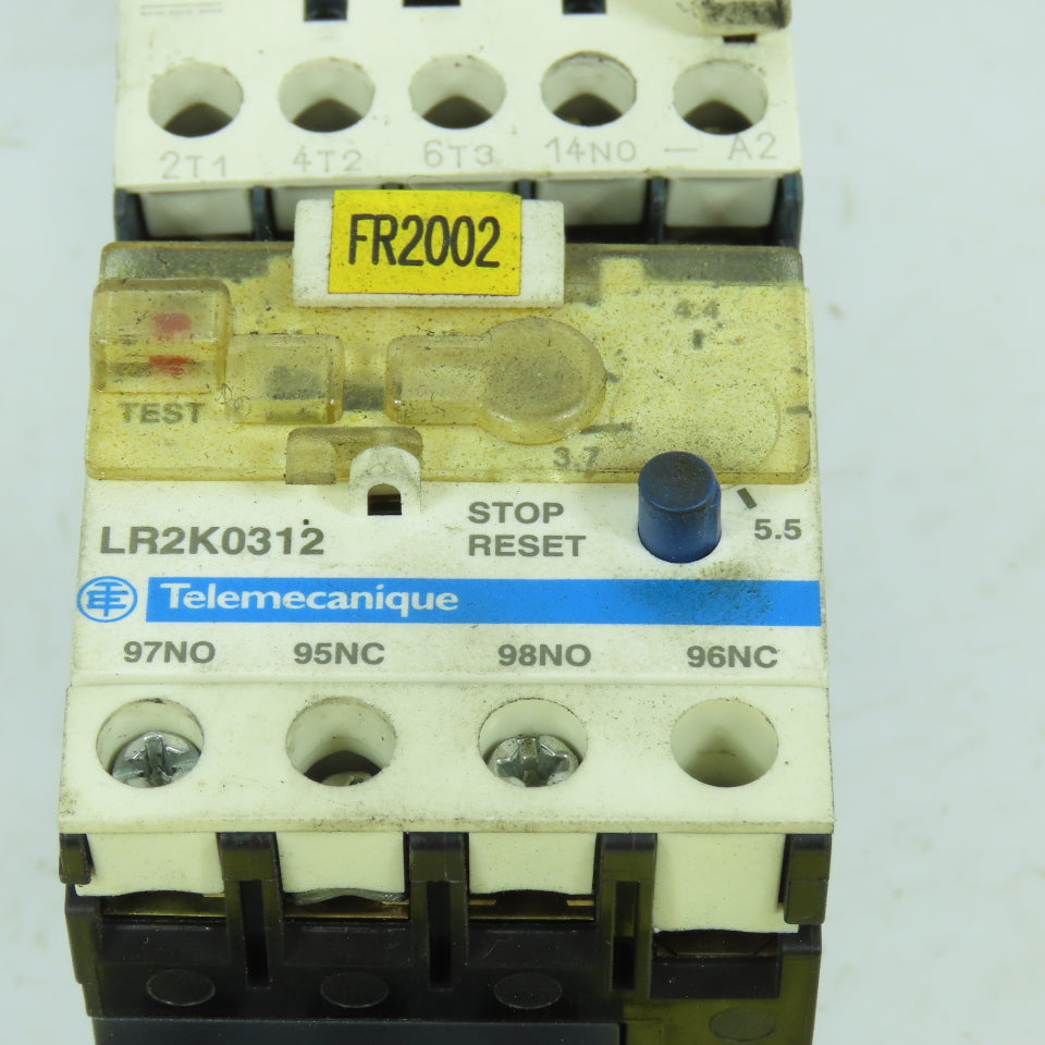 Telemecanique LP1K06-10BD 20A Contactor 24VDC Coil W/ Overload LR2K0312