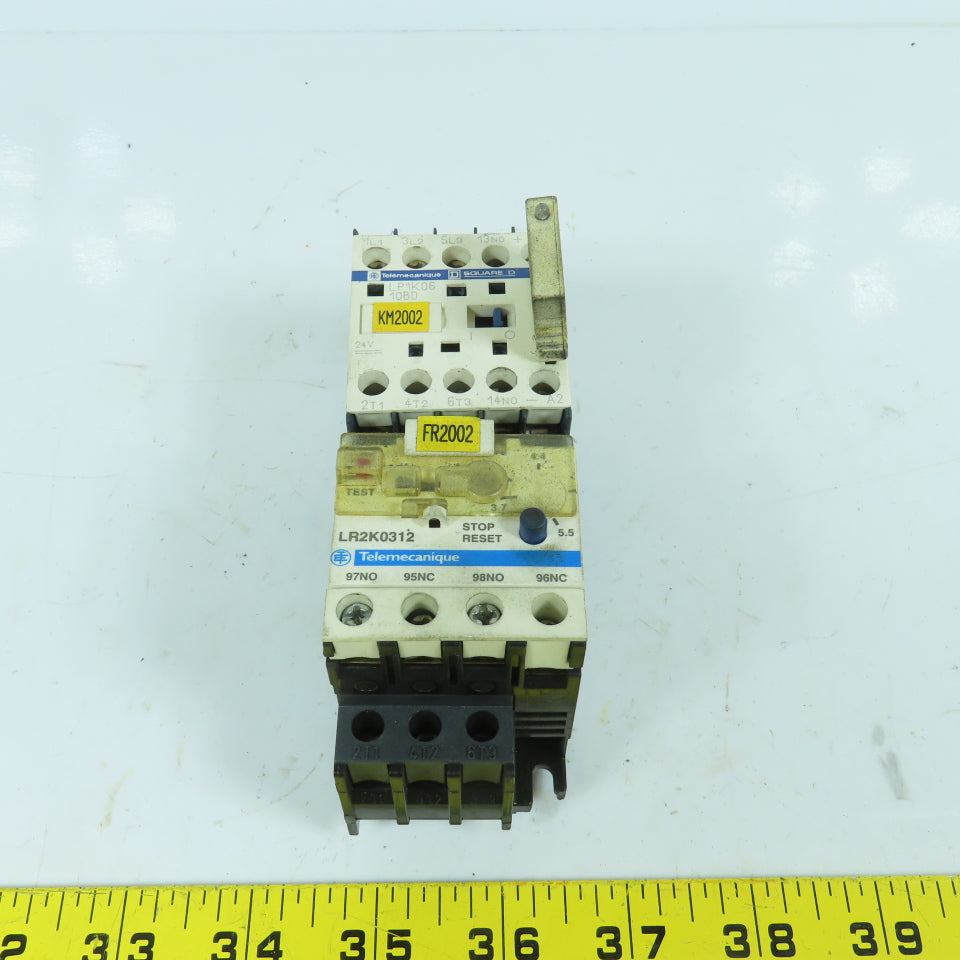 Telemecanique LP1K06-10BD 20A Contactor 24VDC Coil W/ Overload LR2K0312