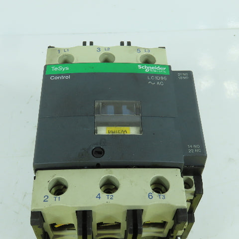 Schneider LC1D95 TelSys 60HP Motor Strater Contactor 600V Max 110V Coil