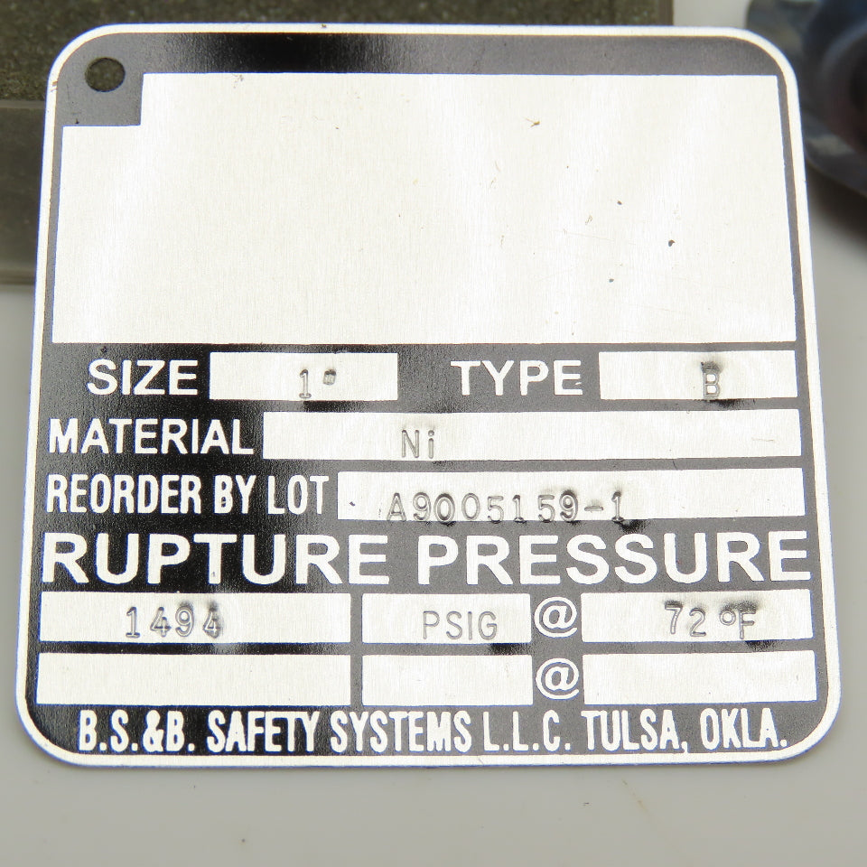 BS&B 990025081 1" Rupture Disc 1494 PSI Lot Of 4