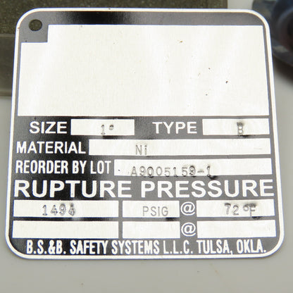 BS&B 990025081 1" Rupture Disc 1494 PSI Lot Of 4
