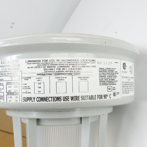AZZ Rig-A-Lite SAF15S04RGG Hazardous Location Lighting Fixture HPS 120-277V