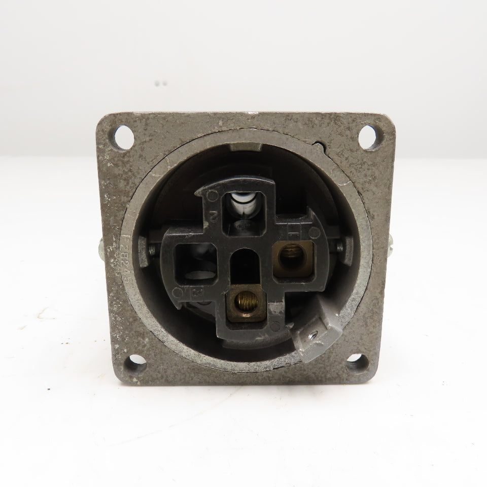 Russellstoll 7124W-78 60A 250VDC 2 Pole Partial Receptacle