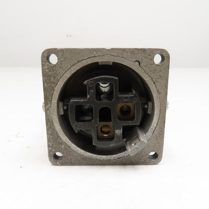 Russellstoll 7124W-78 60A 250VDC 2 Pole Partial Receptacle